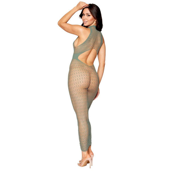 Robe bodystocking en filet dans un design géométrique sans couture 